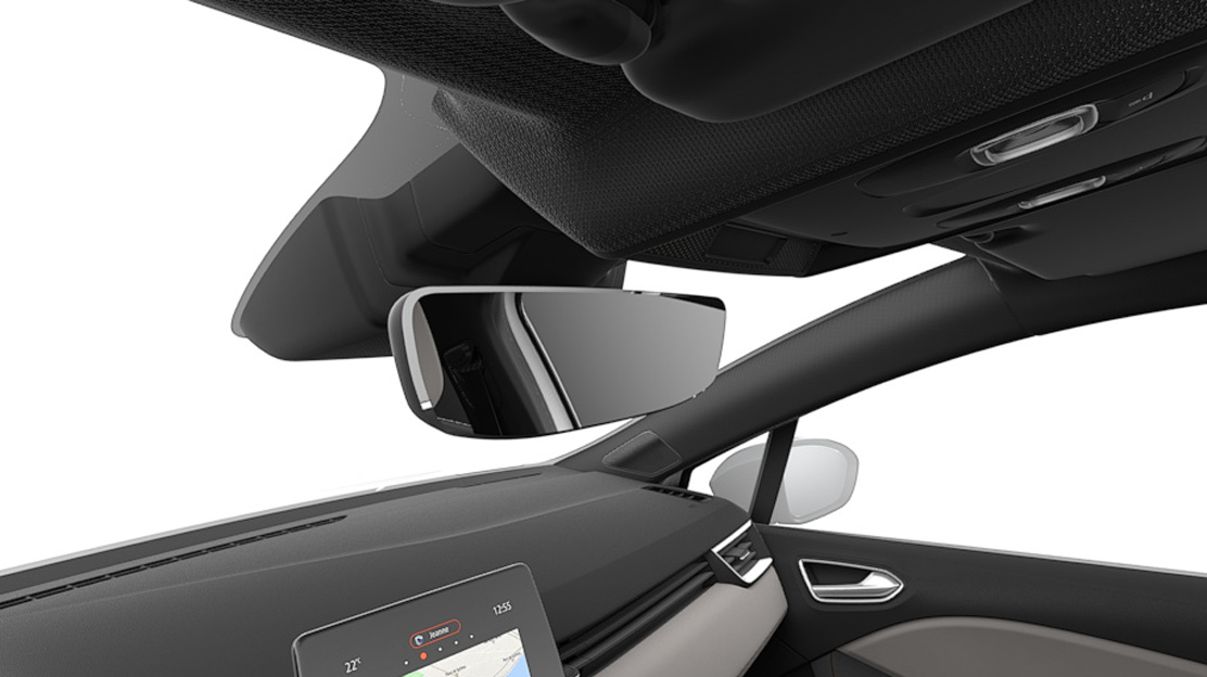 Rétroviseur en chrome sans frame