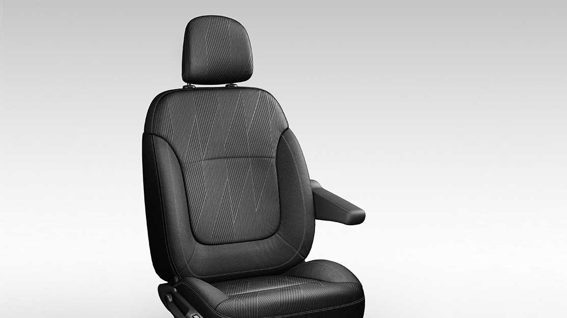 Banco do condutor "Confort" com regulação lombar e apoio de braço