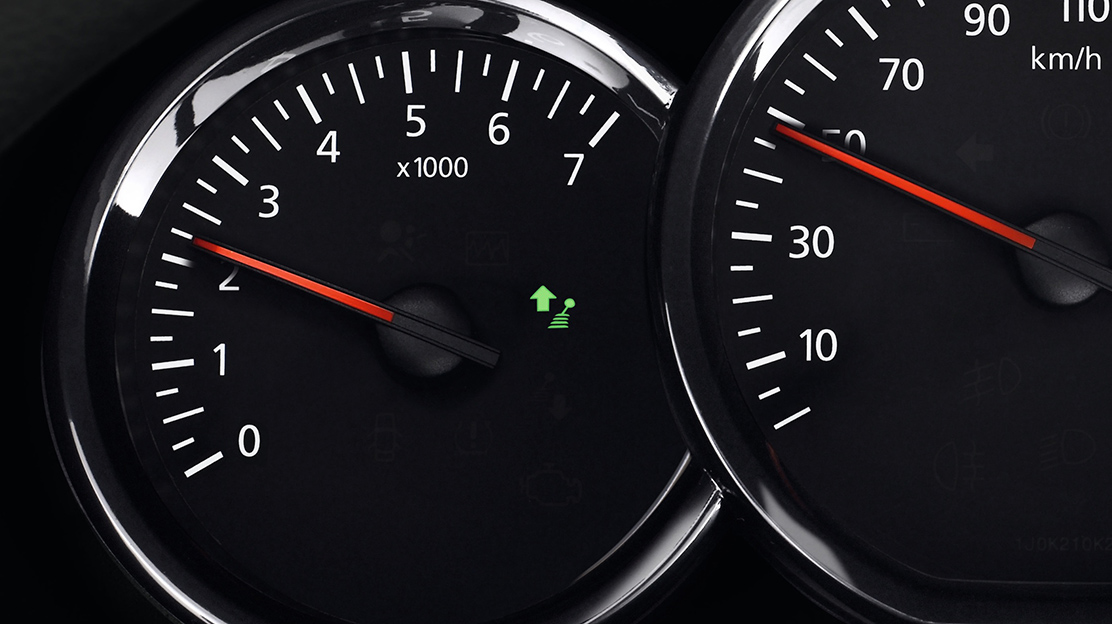 Indicador de mudança de relação de caixa